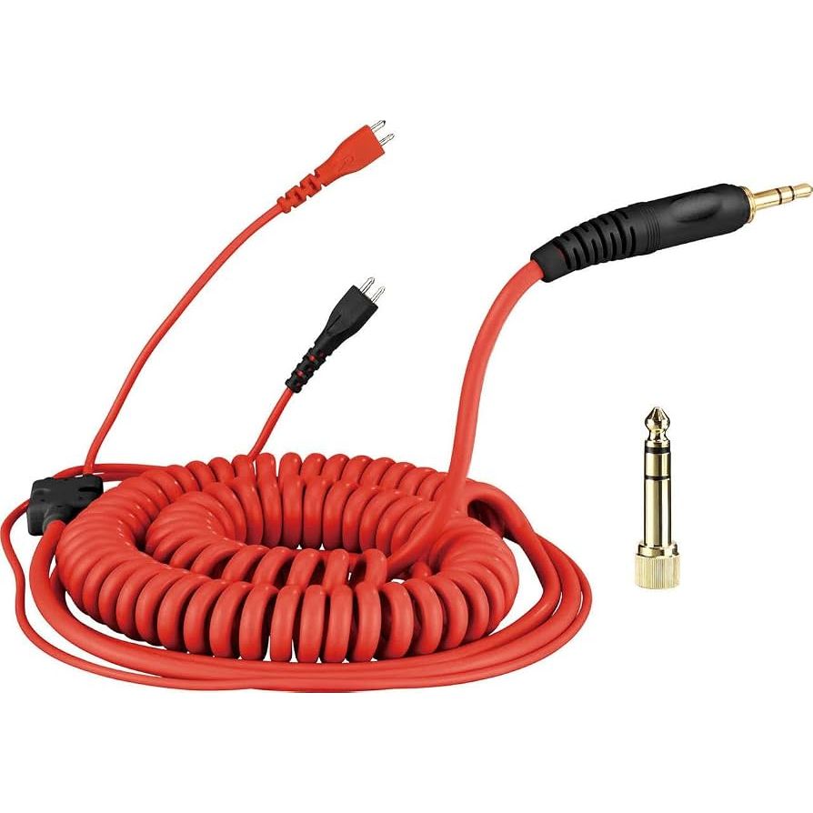Zomo replacement  deluxe coiled cable for Sennheiser HD25 (Red 3.5m)