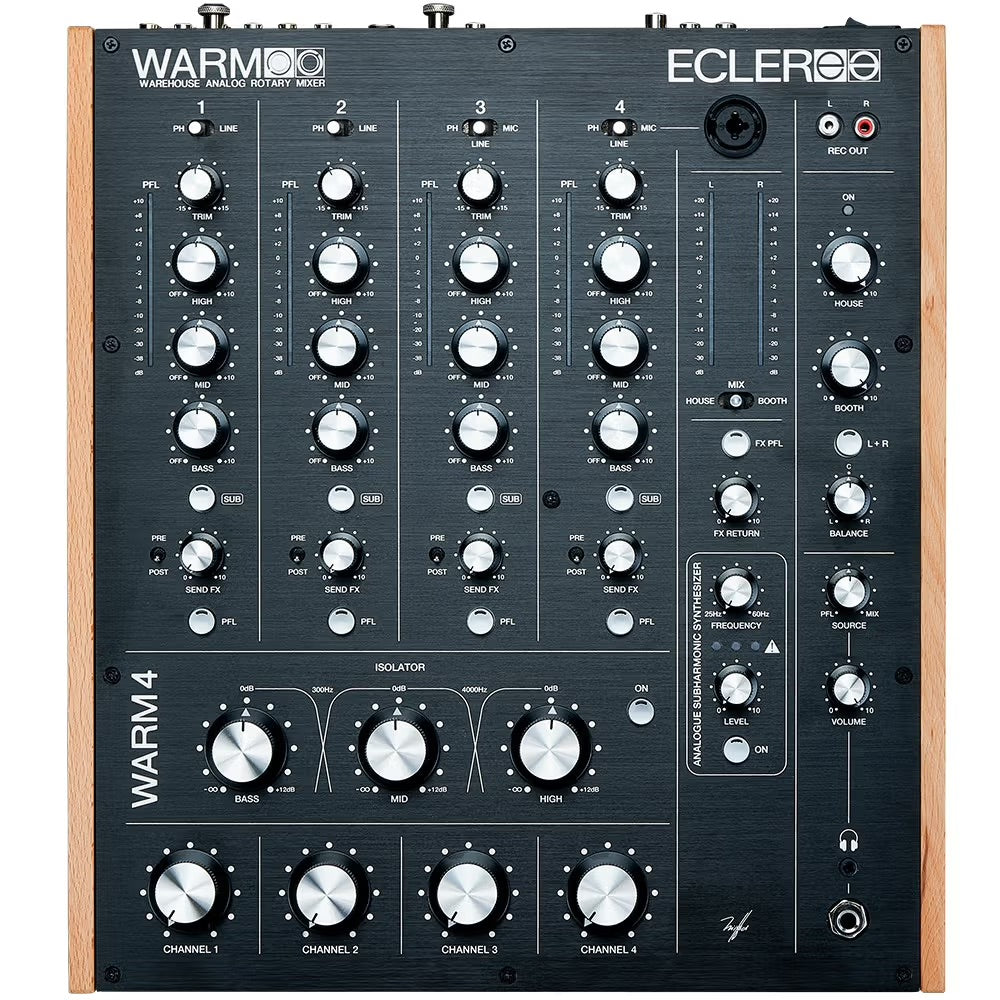 Ecler WARM4 Analogue Rotary DJ Mixer w/ Subharmonic Synthesizer